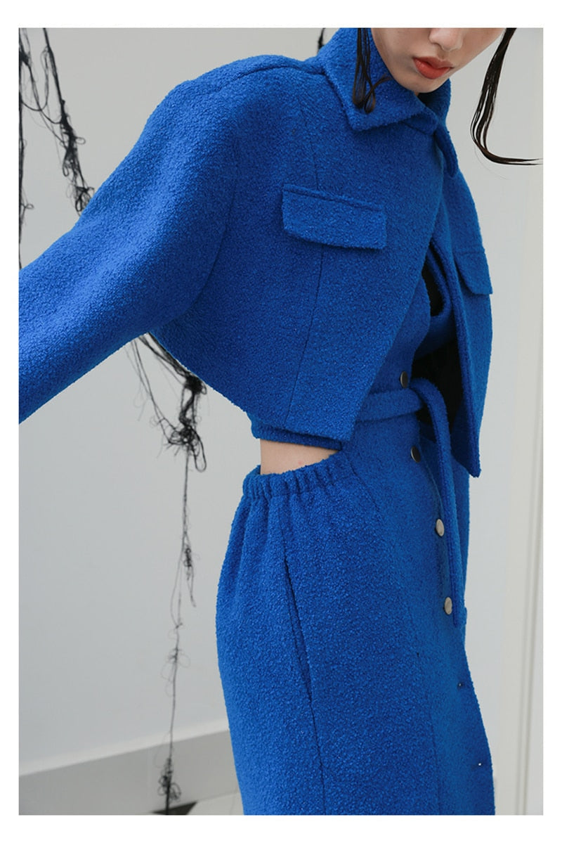 blue blazer dress 